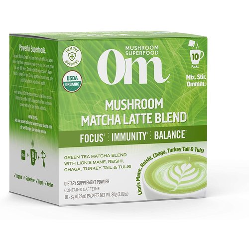 OM Mushroom Om Mushroom Powdered Matcha Latte, 10ct OM Mushroom Om Mushroom Powdered Matcha Latte, 10ct