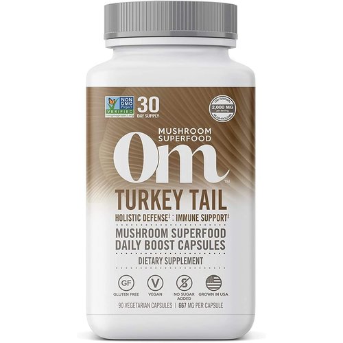OM Mushroom Om Mushroom Turkey Tail Mushroom Superfood, 90cp OM Mushroom Om Mushroom Turkey Tail Mushroom Superfood, 90cp
