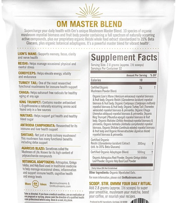 OM Mushroom Om Mushroom Masterblend Powder, 90G