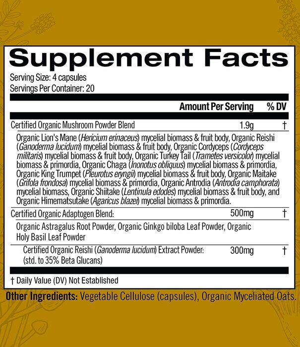 OM Mushroom Om Mushroom Daily Boost, Masterblend, 80cp