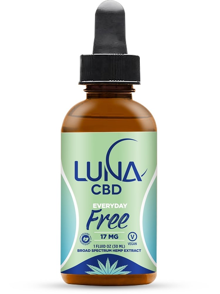 LUNA CBD Luna Everyday FREE, 1oz. (formerly Luna THC free oil)