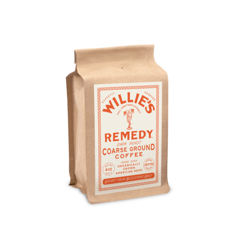 Willie's Remedy Willie's Remedy Dark Roast Ground Hemp Coffee, 8oz Willie's Remedy Willie's Remedy Dark Roast Ground Hemp Coffee, 8oz