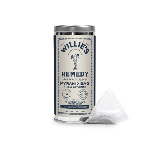 Willie's Remedy Willie's Remedy Hemp-Infused Breakfast Blend Tea Tin, 1.2oz Willie's Remedy Willie's Remedy Hemp-Infused Breakfast Blend Tea Tin, 1.2oz