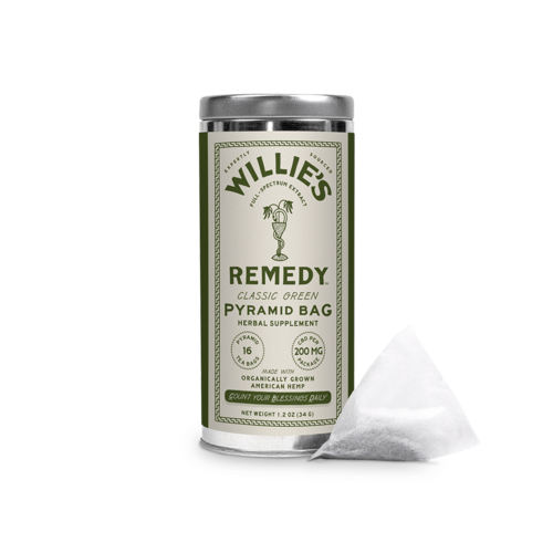 Willie's Remedy Willie's Remedy Hemp-Infused Green Tea Tin, 1.2oz Willie's Remedy Willie's Remedy Hemp-Infused Green Tea Tin, 1.2oz