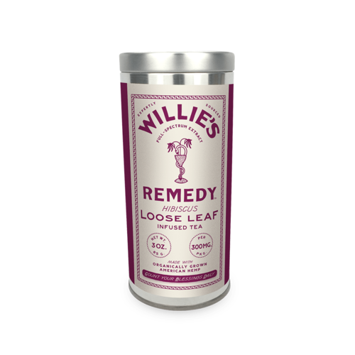 Willie's Remedy Willie's Remedy Hemp-Infused Hibiscus Tea Tin, 1.2oz Willie's Remedy Willie's Remedy Hemp-Infused Hibiscus Tea Tin, 1.2oz