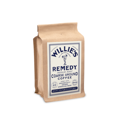 Willie's Remedy Willie's Remedy Medium Roast Ground Hemp Coffee, 8oz Willie's Remedy Willie's Remedy Medium Roast Ground Hemp Coffee, 8oz