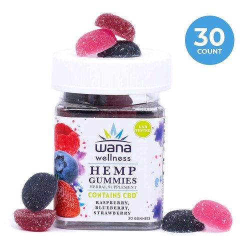 Wana Wellness Wana Wellness CBD Gummies, Berry, 20mg, 30ct Wana Wellness Wana Wellness CBD Gummies, Berry, 20mg, 30ct