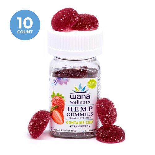 Wana Wellness Wana Wellness CBD Gummies, Strawberry, 20mg, 10ct - DISCO