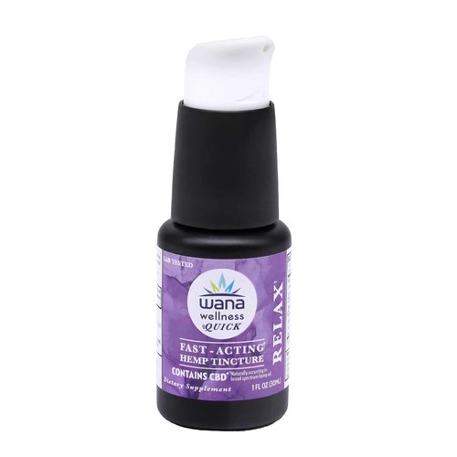 Wana Wellness Wana Wellness Fast Acting Hemp Tincture, Relax, 1oz Wana Wellness Wana Wellness Fast Acting Hemp Tincture, Relax, 1oz