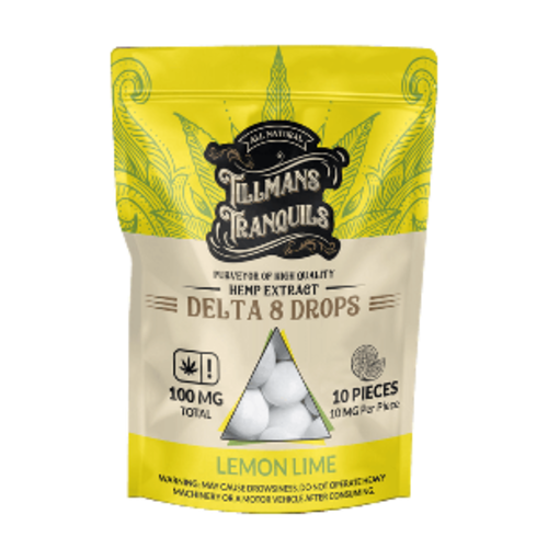 Tillman's Tranquils Tillman's Tranquils Delta 8 THC , Lemon Lime, 10mg, 10ct Tillman's Tranquils Tillman's Tranquils Delta 8 THC , Lemon Lime, 10mg, 10ct