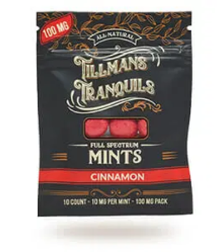Tillman's Tranquils CBD Mints, Cinnamon, 10mg, 10ct