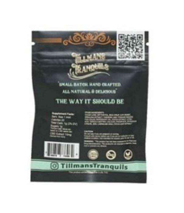 Tillman's Tranquils Tillman's Tranquils CBD Mints, Peppermint, 10mg, 10ct