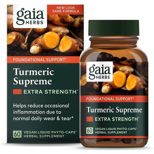 GAIA HERBS Gaia Turmeric Supreme Extra Strength, 60cp.