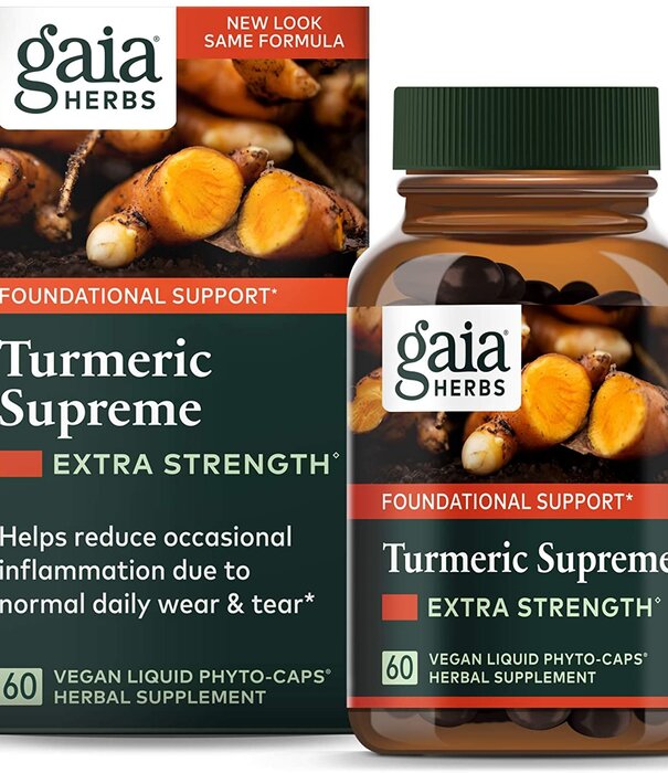 GAIA HERBS Gaia Turmeric Supreme Extra Strength, 60cp.