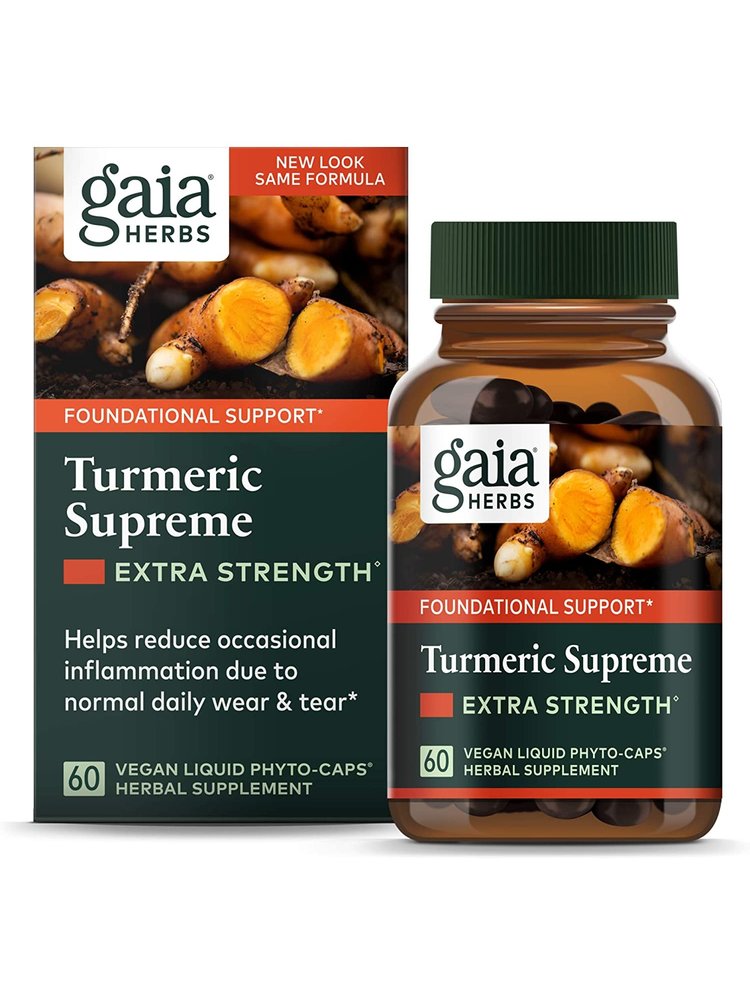 GAIA HERBS Gaia Turmeric Supreme Extra Strength, 60cp.