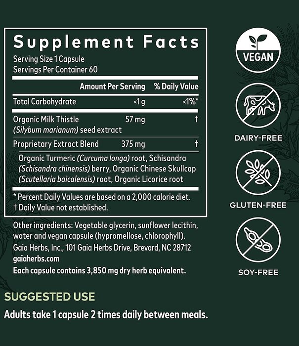 GAIA HERBS Gaia Liver Health, 60cp