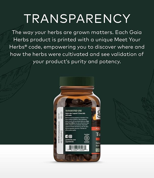 GAIA HERBS Gaia Turmeric Supreme Extra Strength, 120cp