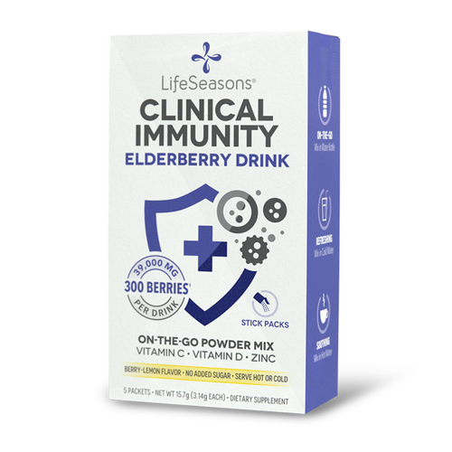 Lifeseasons Lifeseasons Clinical Immunity, Elderberry Drink, 5pk Lifeseasons Lifeseasons Clinical Immunity, Elderberry Drink, 5pk