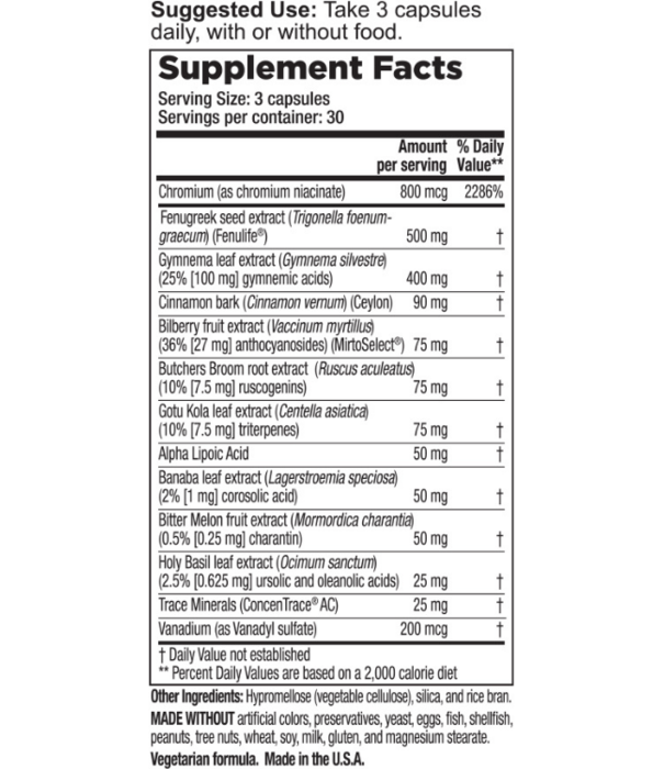 Lifeseasons LifeSeasons Glucose Stabili-T, 90cp.