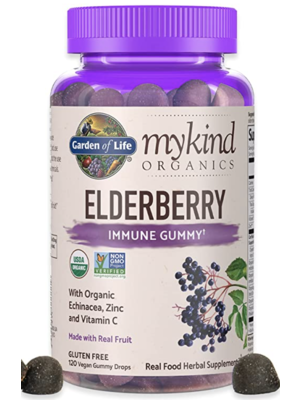 GoL myKIND Organics Herbal Elderberry Gummies, Organic, 120ct