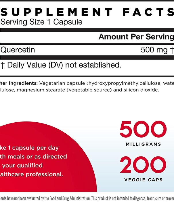 Jarrow Quercetin 500mg, 200vc.