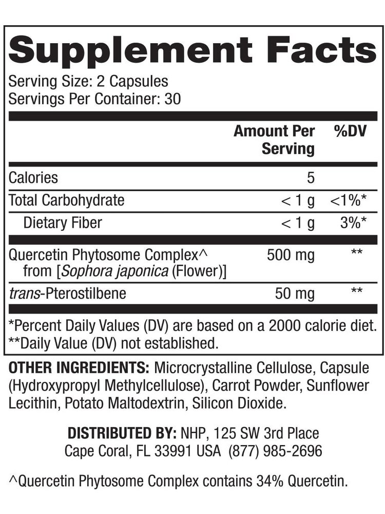 Dr. Mercola Dr. Mercola Quercetin & Pterostilbene, 60cp