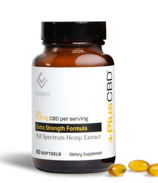 PlusCBD Extra Strength Formula Softgels, 15mg, 60sg