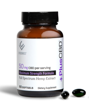 PlusCBD Maximum Strength Formula Softgels, 50mg, 60sg