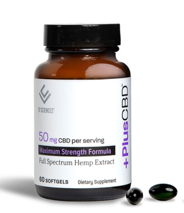 PLUS CBD PlusCBD Maximum Strength Formula Softgels, 50mg, 60sg