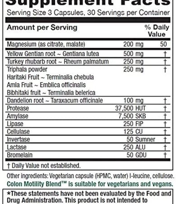 Vitanica Vitanica Colon Motility Blend, 90cp