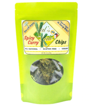 Val's Kale Chips, Spicy Curry, 2oz.