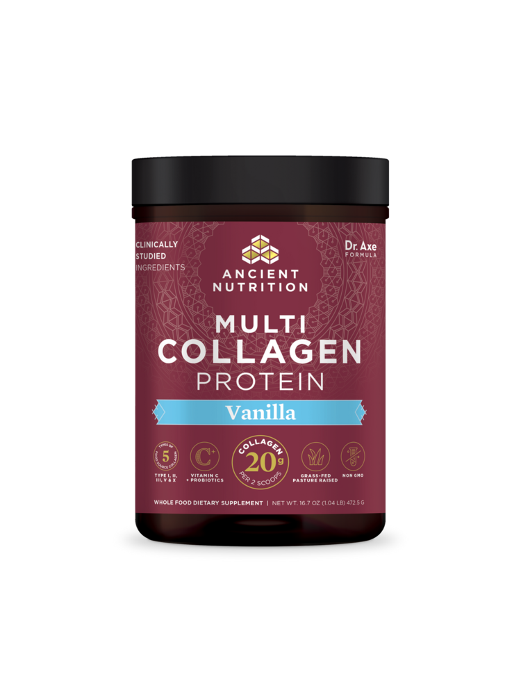 Ancient Nutrition Ancient Nutrition Protein, Multi Collagen, Vanilla, 475g. - BOGO