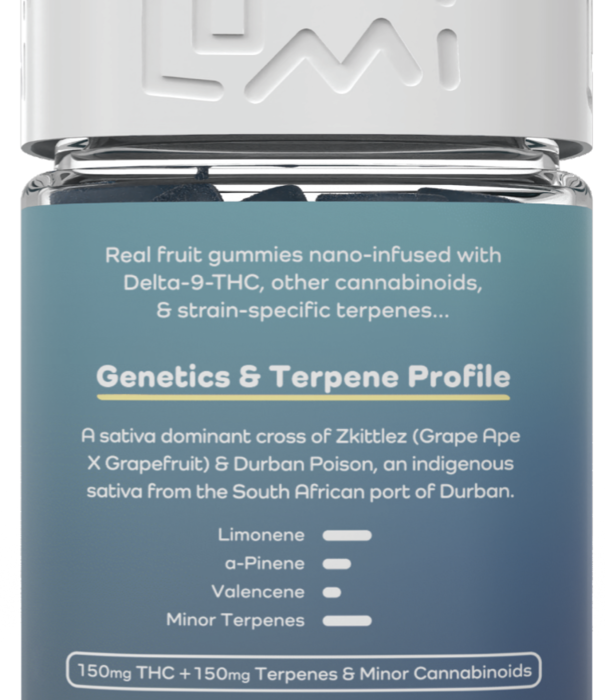 Lumi Durban Zkittlez D9 Gummies, 30ct
