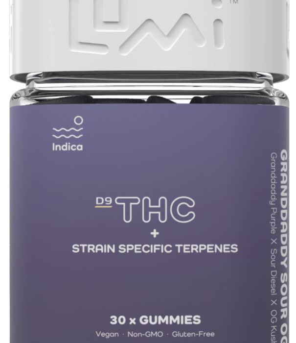 Lumi Grandaddy Sour D9 Gummies, 30ct