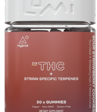 Lumi Sour Strawberry Cookies D9 Gummies, 30ct