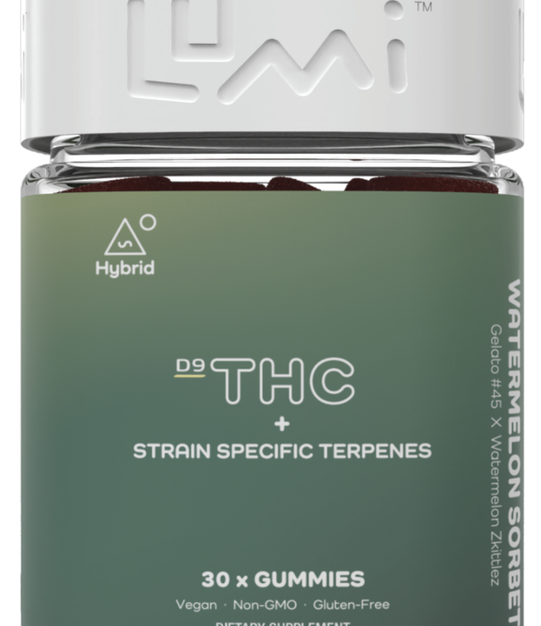 Lumi Watermelon Sorbet D9 Gummies, 30ct