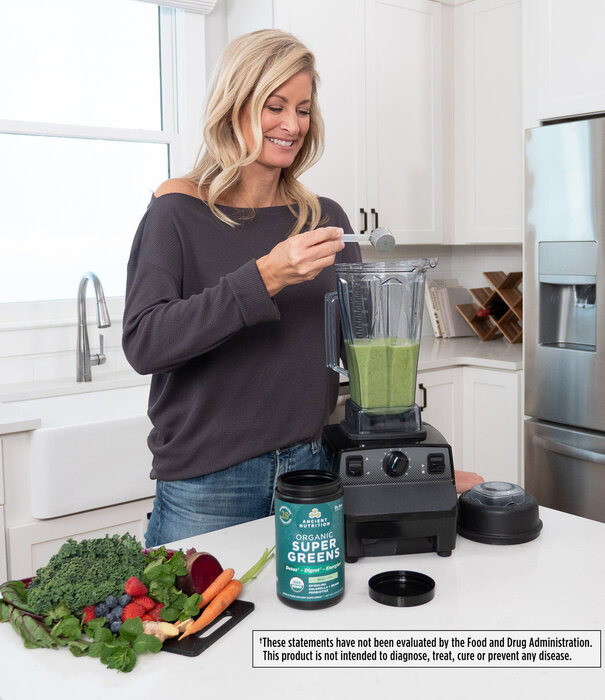 Ancient Nutrition Ancient Nutrition Super Greens, Mint, Organic, 205g.