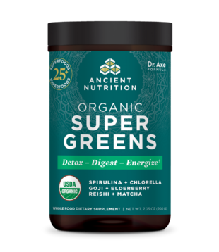 Ancient Nutrition Organic Super Greens, Unflavored, 25srv