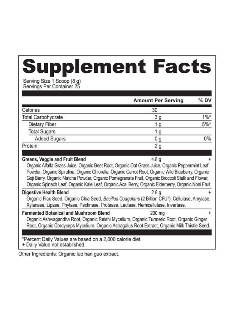 Ancient Nutrition Ancient Nutrition Organic Super Greens, Unflavored, 25srv