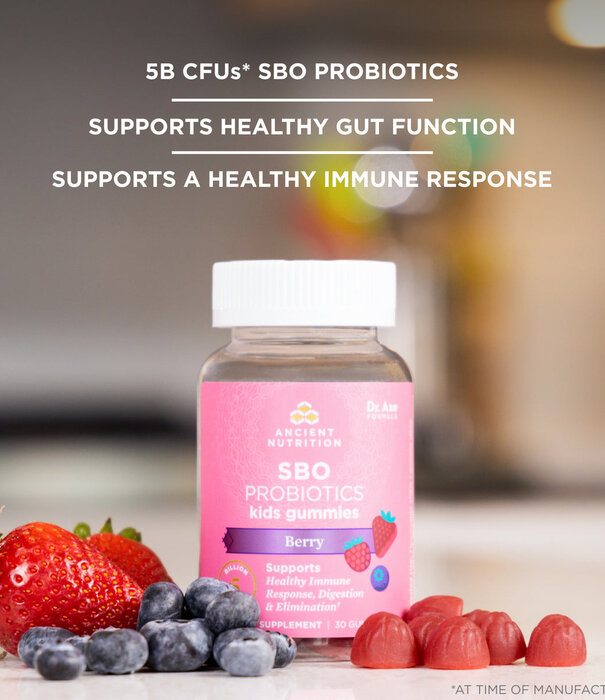 Ancient Nutrition Ancient Nutrition SBO Kid's Probiotic Gummies, Berry, 30ct.