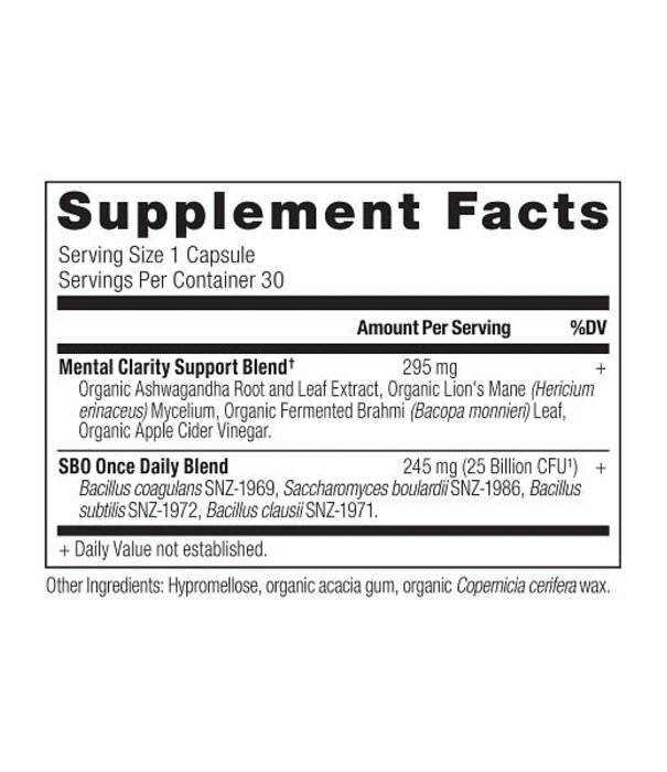 Ancient Nutrition Ancient Nutrition SBO Probiotic: Once Daily Mental Clarity, 30ct.