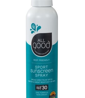 All Good Sunscreen, Sport Spray SPF 30, 6oz