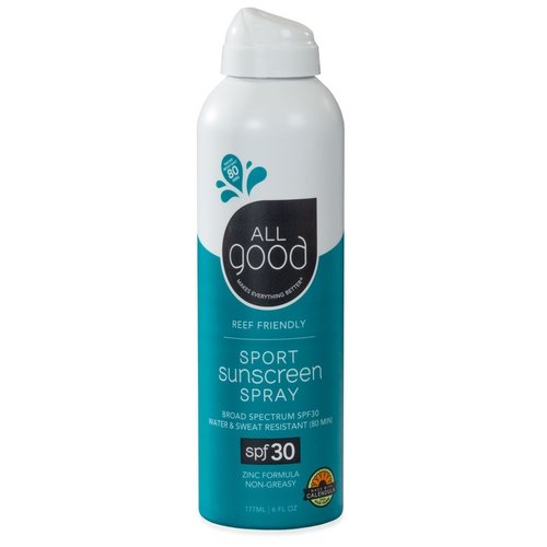 All Good Sunscreen All Good Sunscreen, Sport Spray SPF 30, 6oz All Good Sunscreen All Good Sunscreen, Sport Spray SPF 30, 6oz