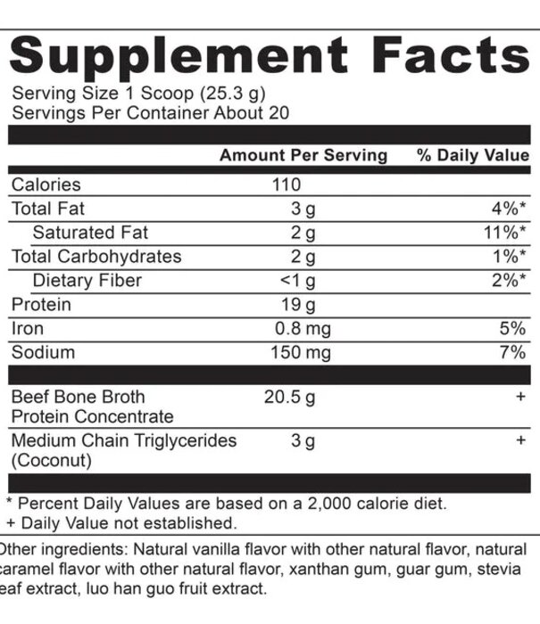 Ancient Nutrition Ancient Nutrition Bone Broth Protein, Salted Caramel,  20srv