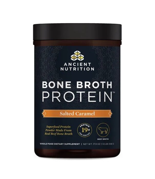 Ancient Nutrition Ancient Nutrition Bone Broth Protein, Salted Caramel,  20srv