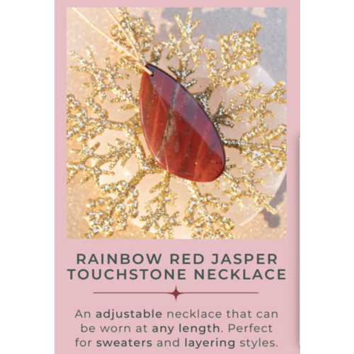 SoulKu Touchstone Rainbow Red Jasper Necklace SoulKu Touchstone Rainbow Red Jasper Necklace
