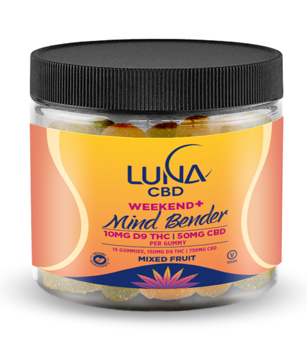 LUNA CBD Luna Weekend+ 10mg D9 Gummies: Mind Bender