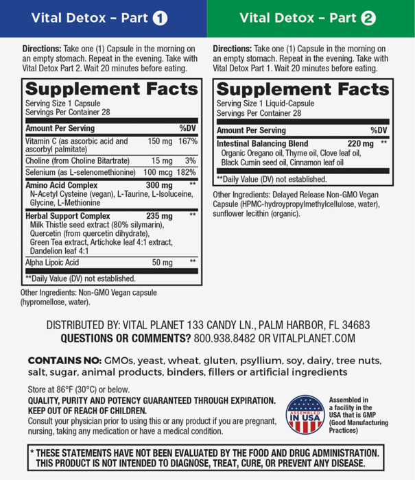 Vital Planet Vital Detox, 28ct