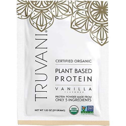 Truvani Vanilla Plant Protein Powder, 1.02oz. Truvani Vanilla Plant Protein Powder, 1.02oz.