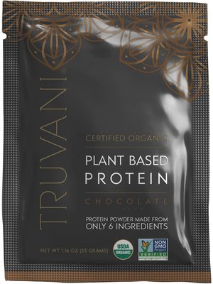 Truvani Chocolate Plant Protein Powder, Box of 10